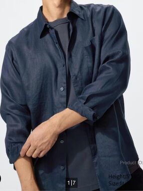 Uniqlo Men's Dark Navy Lightweight Shirt Jacket
